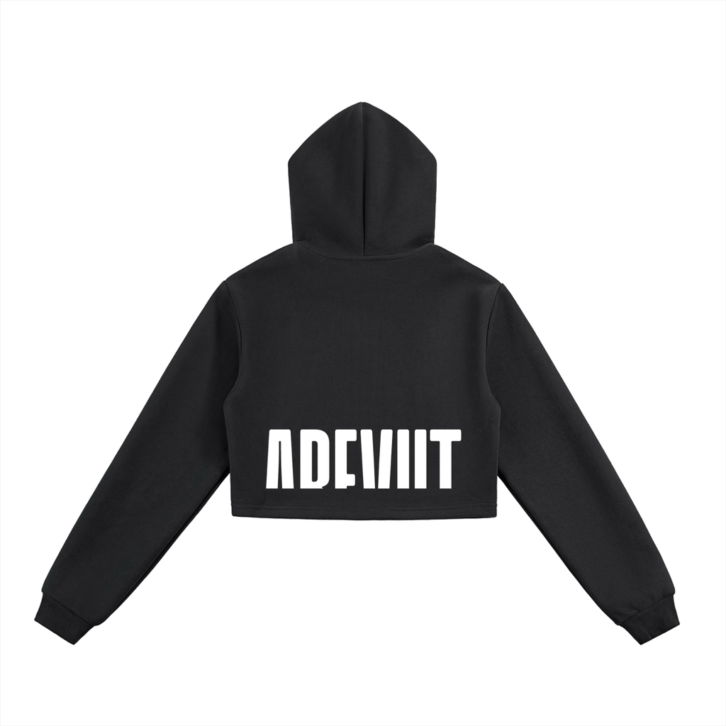 WMN. Essential Cropped Zip-Up Hoodie