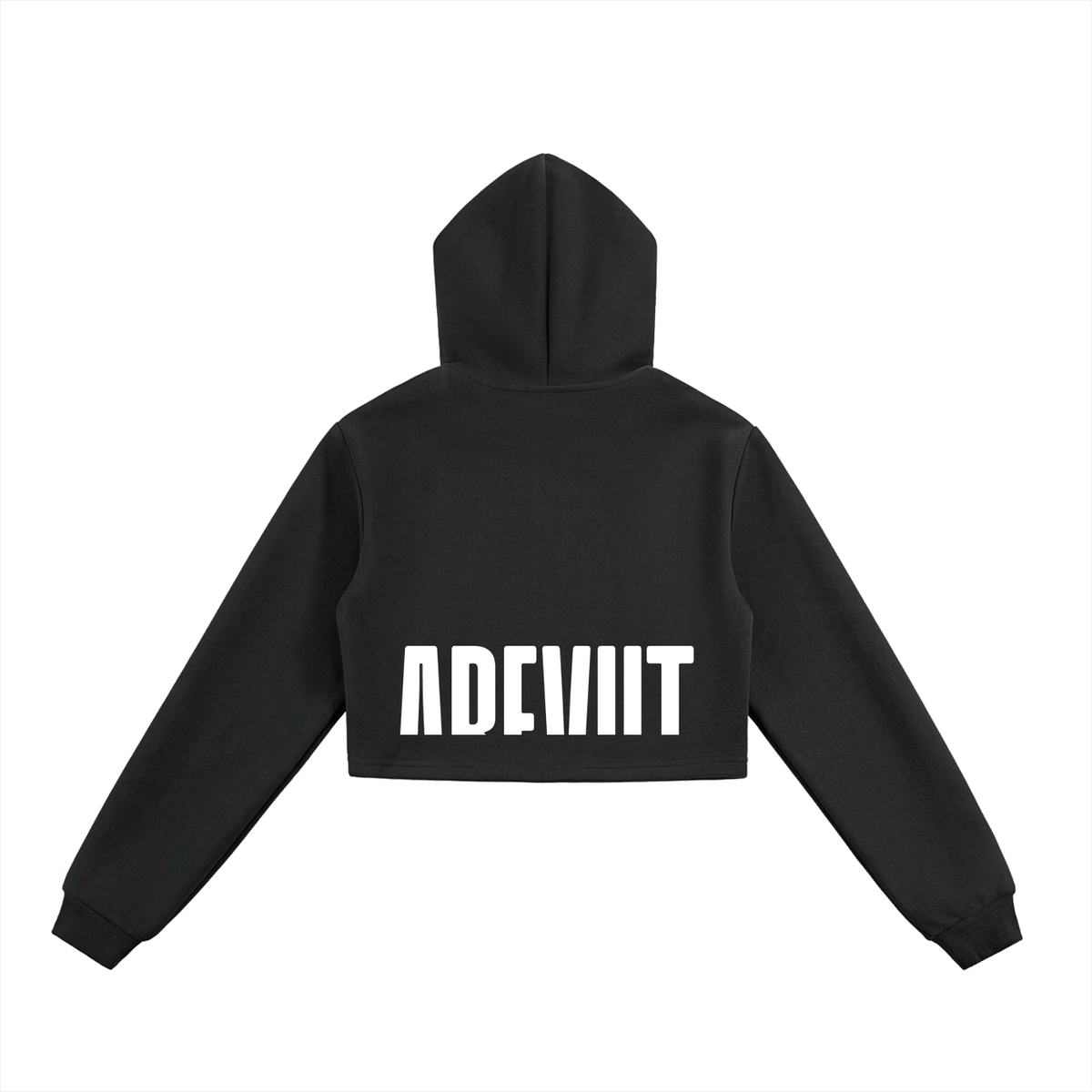 WMN. Essential Cropped Zip-Up Hoodie