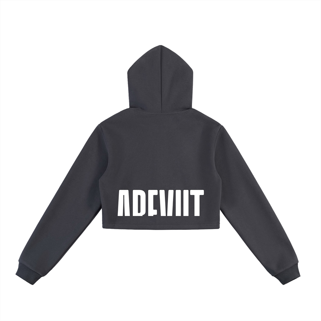 WMN. Essential Cropped Zip-Up Hoodie
