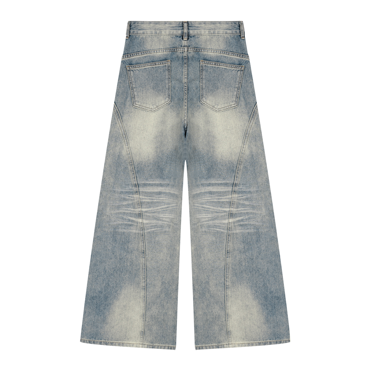 WMN. Vintage Wash Wide Leg Denim Jeans