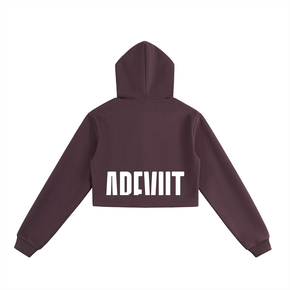 WMN. Essential Cropped Zip-Up Hoodie