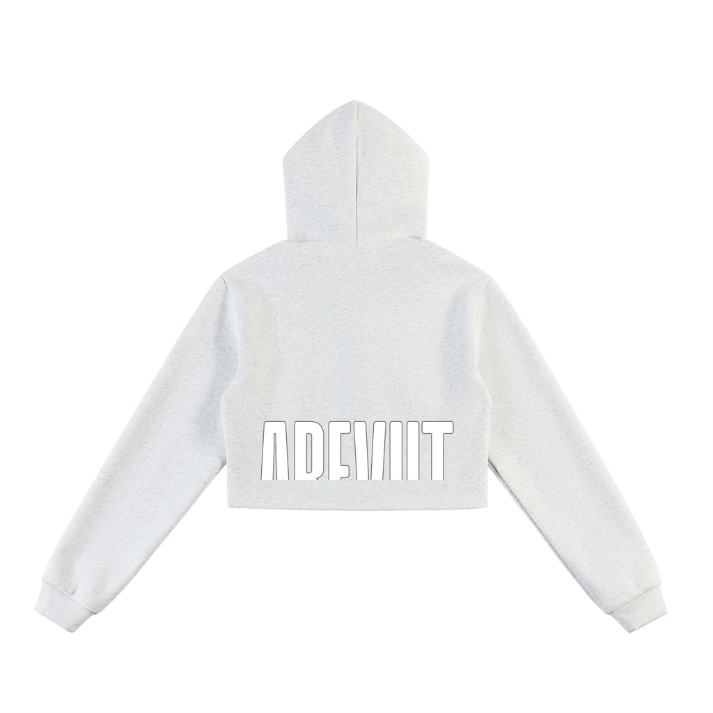 WMN. Essential Cropped Zip-Up Hoodie