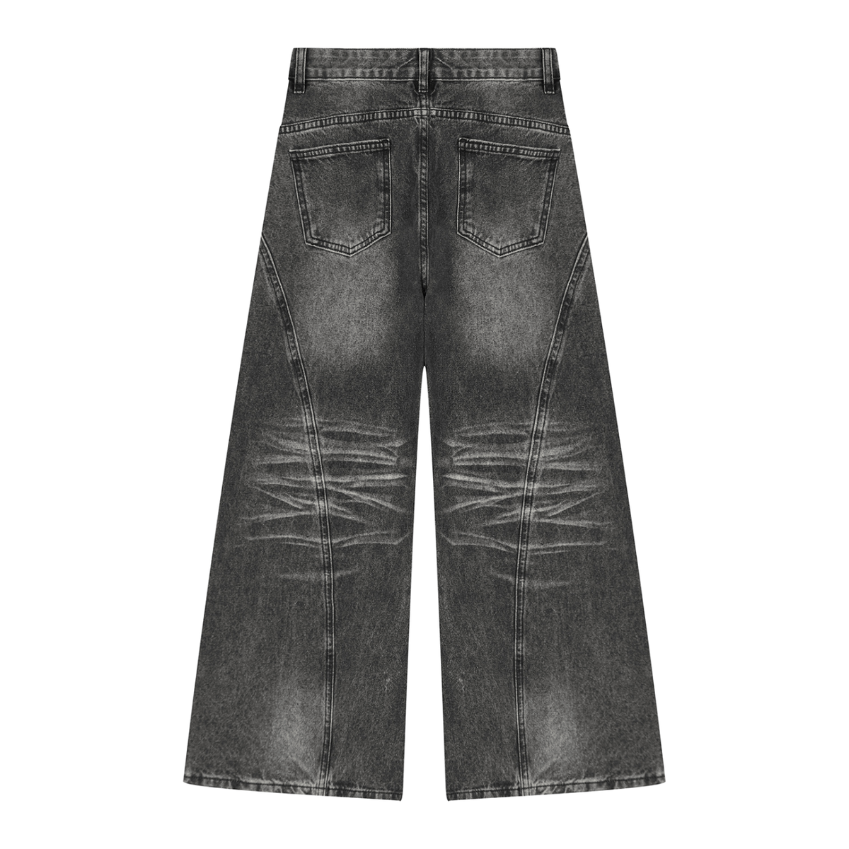 WMN. Vintage Wash Wide Leg Denim Jeans