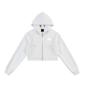 WMN. Essential Cropped Zip-Up Hoodie